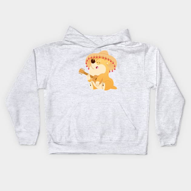 Fiesta Shiba Kids Hoodie by eagletoons